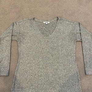 Great thin sweater - gray with subtle metallic sheen